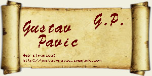 Gustav Pavić vizit kartica